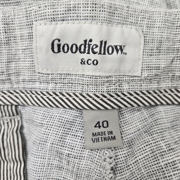 NWT Goodfellow Men's Linen Blend Shorts Gray Flat Front Every Wear Preppy sz 40 - Picture 7 of 10